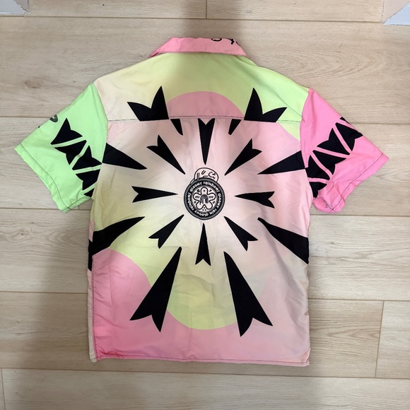 Gloomy Rainbows Button-Up Graphic Shirt Pastel Regular - Picture 8 of 10